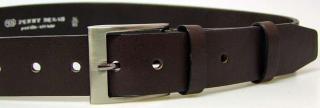 Nadměrný tmavě hnědý kožený opasek - Penny Belts