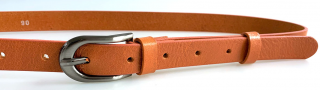 Oranžový  kožený dámský opasek Penny Belts Velikost: 90