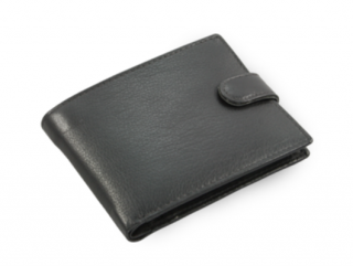 Pánská kožená peněženka s přezkou Arwel - černá