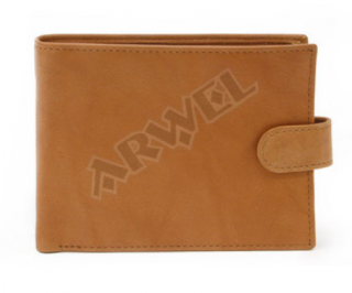 Pánská kožená peněženka s přezkou Arwel -koňaková