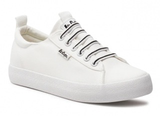 Plátěné bílé tenisky na gumu Lee Cooper Velikost: 40