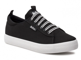 Plátěné černé tenisky na gumu Lee Cooper Velikost: 41