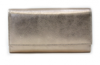 Podlouhlá kožená peněženka Arwel - zlatorůžová