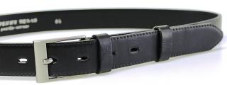 Společenský černý kožený opasek 100 cm - Penny Belts
