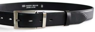 Společenský černý kožený opasek  115 cm - Penny Belts