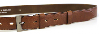 Společenský hnědý kožený opasek - Penny Belts Velikost: 115