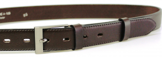 Společenský tmavě hnědý kožený opasek 105 cm - Penny Belts