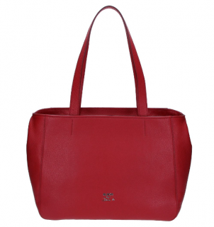 Velká shopper ELEGA na rameno Casual červená/sříbro