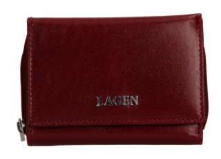 Vínová kožená peněženka Lagen