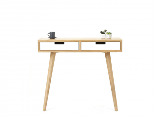 Konzolový odkládací stolek ze dřeva NELA 30 cm bílý Kvalita dřeva: 1. Dubový masiv třídy A