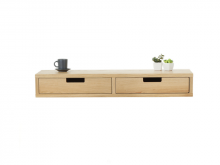 Nástěnný stolek ve skandinávském stylu NELA 30 cm přírodní Kvalita dřeva: 1. Dubový masiv třídy A