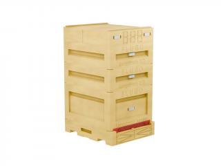 Úl Langstroth - Medium - 2/3 Dno, Víko: Jumbo x1 + 2/3x2