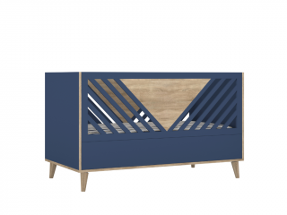 Designová rostoucí dětská postýlka ze dřeva TUTU 70x140 cm Zvolte barvu: Modrá, dub sonoma