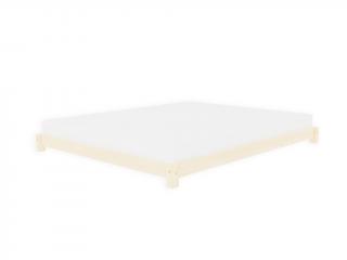 Designové dvoulůžko TATAMI v japonském stylu Zvolte barvu hranolů: Nelakovaná, Zvolte barvu ploch: Nelakovaná, Zvolte rozměr: 140x200 cm