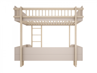 Dětská patrová postel se dvěma lůžky BASIC 90x200 cm Zvolte barvu: Kašmírová