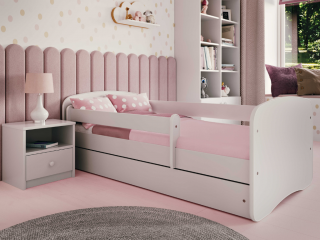 Dětská postel BABYDREAMS s odnímatelnou bočnicí Rozměr: 80x160 cm, Matrace: Bez matrace, Šuplík: Bez šuplíku