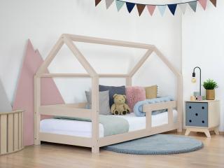 Dětská postel domeček TERY s bočnicí Zvolte barvu: Béžová, Rozměr: 80x160 cm