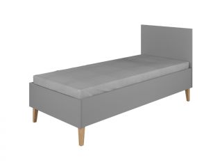 Dětské designové jednolůžko KUBI na nožkách Zvolte barvu: Šedá