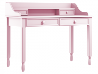 Dětský psací stůl se dvěma šuplíky a nástavcem MAXIME růžový