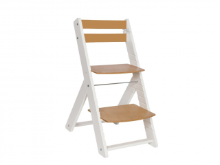 Dřevěná rostoucí židle pro děti VENDY bílá Zvolte barvu: Transparentní lak