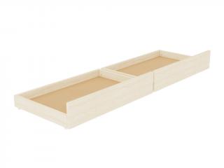 Dvojitý úložný šuplík STORAGE pod postel na kolečkách Zvolte barvu: Nelakovaná, Zvolte rozměr: 55x170 cm (pod postel o délce 180 cm)