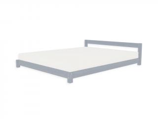 Dvoulůžková dřevěná postel COMFY ve scandi stylu Zvolte barvu hranolů: Tmavě šedá, Zvolte barvu ploch: Tmavě šedá, Rozměr: 160x200 cm