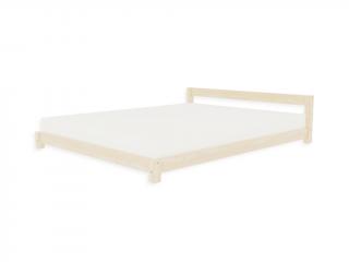 Dvoulůžková dřevěná postel COMFY ve scandi stylu Zvolte barvu hranolů: Transparentní vosková lazura matná, Zvolte barvu ploch: Transparentní vosková…