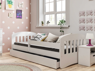 Jednolůžková postel CLASSIC do dětského pokoje Rozměr: 80x160 cm, Matrace: Bez matrace, Šuplík: Se šuplíkem