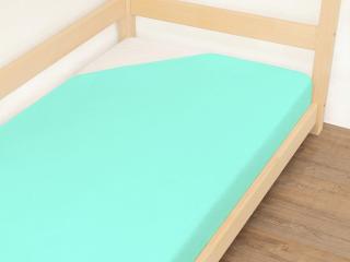 Jednolůžkové prostěradlo JERSEY z bavlny MINTOVÉ Zvolte rozměr: 80 x 160 cm