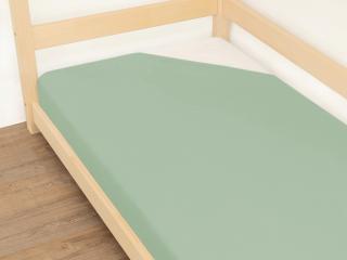 Jednolůžkové prostěradlo JERSEY z bavlny Zvolte barvu: Lesní zelená, Zvolte rozměr: 80 x 170 cm