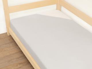 Jednolůžkové prostěradlo JERSEY z bavlny Zvolte barvu: Šedá, Zvolte rozměr: 80 x 170 cm