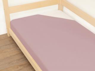 Jednolůžkové prostěradlo JERSEY z bavlny Zvolte barvu: Starorůžová, Zvolte rozměr: 90 x 180 cm