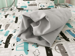 Jednolůžkové prostěradlo z bavlněného plátna 90x200 cm Zvolte barvu: Šedá