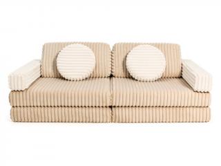 Multifunkční skládací pohovka SOFA z manšestru Zvolte barvu: Béžová