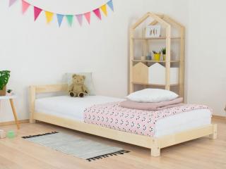 Nelakovaná dětská jednolůžková postel s čelem DREAMY 90x180 cm