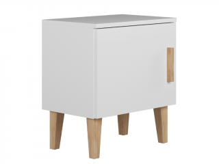 Noční stolek KUBI s úložným prostorem Zvolte barvu: Bílá