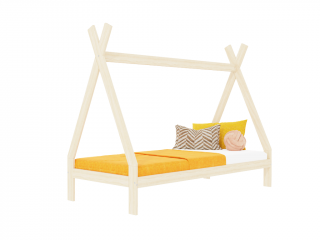 Rostoucí dětská postel SWITCH 2v1 ve tvaru teepee Zvolte barvu: Pastelově růžová, Zvolte rozměr: 90x190 cm