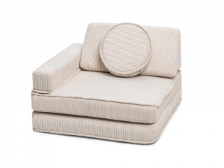 Rozkládací pěnové křeslo z manšestru ARMCHAIR Zvolte barvu: Krémová