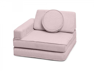 Rozkládací pěnové křeslo z manšestru ARMCHAIR Zvolte barvu: Světle růžová