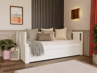 Rozkládací postel ANDY se šuplíkem 90-180x200 cm Zvolte barvu: Bílá