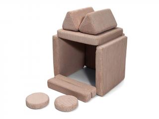 Skládací pěnová pohovka SOFA MINI z manšestru Zvolte barvu: Hnědá