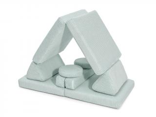 Skládací pěnová pohovka SOFA MINI z manšestru Zvolte barvu: Světle zelená
