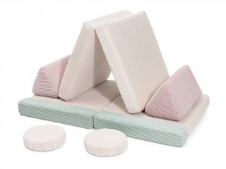 Skládací pěnová pohovka SOFA MINI z manšestru Zvolte barvu: Vícebarevná