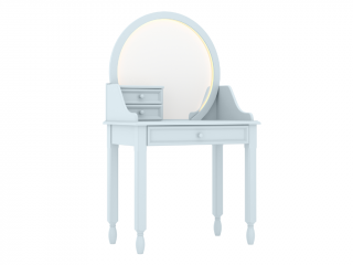 Toaletní stolek se zrcadlem a LED osvětlením MAXIME modrý