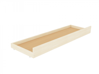 Úložný dřevěný šuplík STORAGE pod postel na kolečkách Zvolte barvu: Béžová, Zvolte rozměr: 55x170 cm (pod postel o délce 180 cm)
