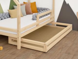 Úložný šuplík 2IN1 pod postel na kolečkách Zvolte barvu: Bílá, Zvolte rozměr: 90x160 cm (pod postel 90x180 cm), Zvolte variantu: S roštem a plným dnem