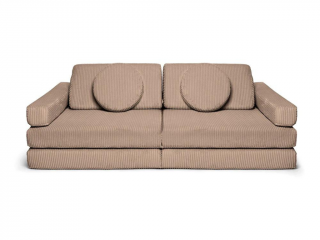 Velký multifunkční skládací bunkr z manšestru SOFA PURE Zvolte barvu: Hnědá