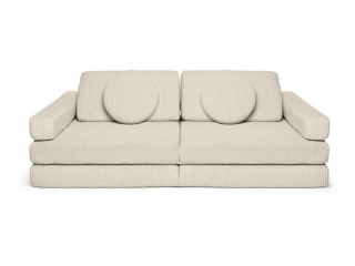 Velký multifunkční skládací bunkr z manšestru SOFA PURE Zvolte barvu: Krémová