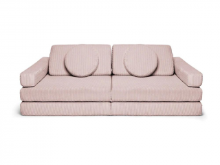 Velký multifunkční skládací bunkr z manšestru SOFA PURE Zvolte barvu: Světle růžová