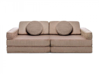 Velký multifunkční skládací bunkr z manšestru SOFA Zvolte barvu: Hnědá